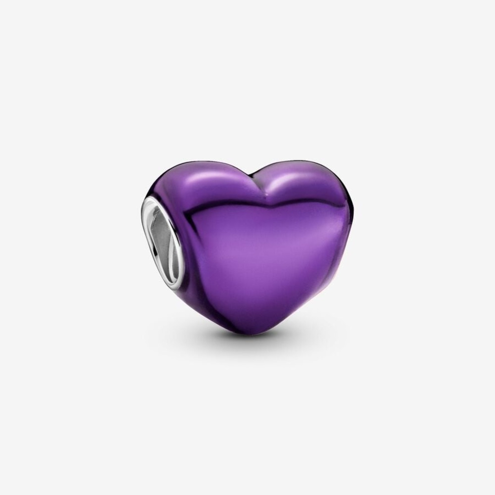 NEW in bag purple Pandora heart charm